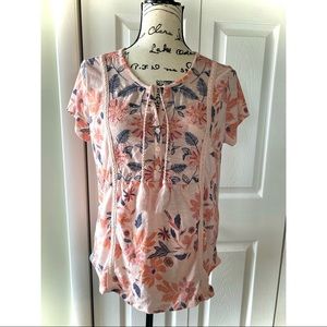 Style & Co Floral Short Sleeved Top